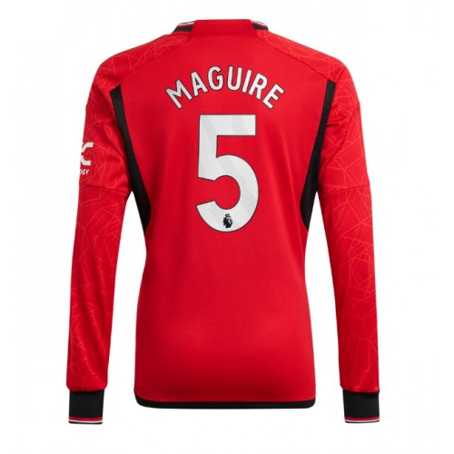 Fotballdrakt Herre Manchester United Harry Maguire #5 Hjemmedrakt 2023-24 Langermet